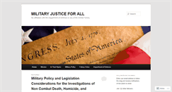 Desktop Screenshot of militaryjusticeforall.com