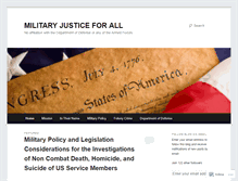 Tablet Screenshot of militaryjusticeforall.com